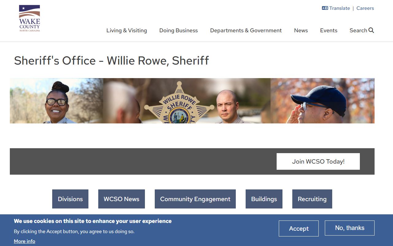 Wake County Sheriff office contributing arrest records for Cary area