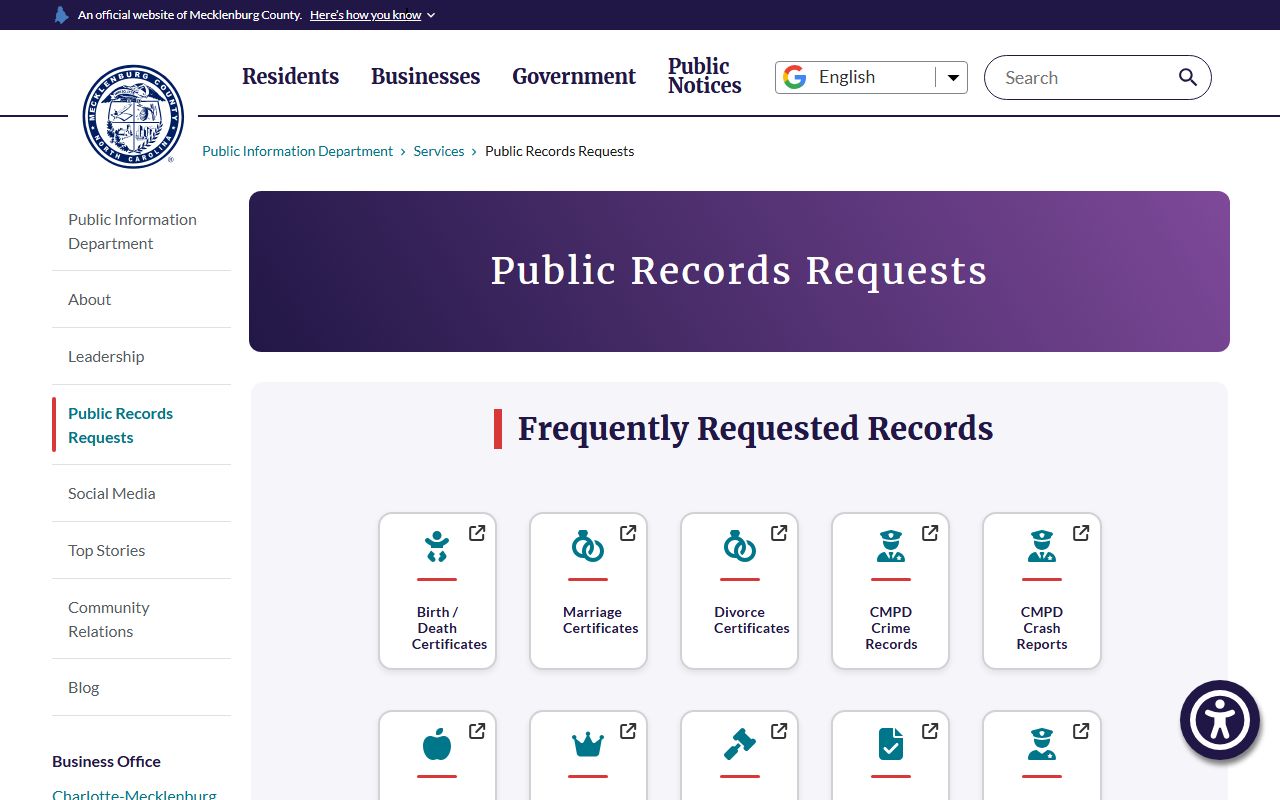 Charlotte public records request portal for CMPD arrest records