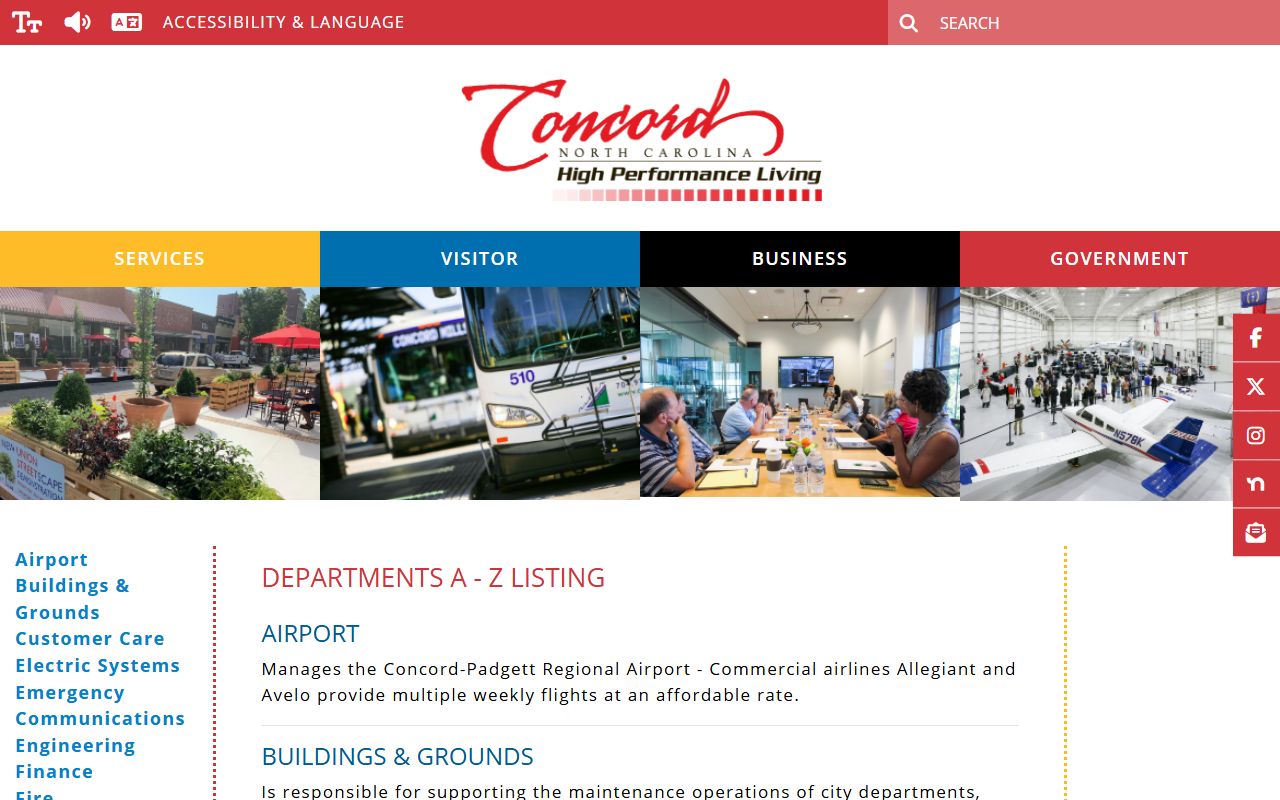 Concord Police Department building for arrest records requests