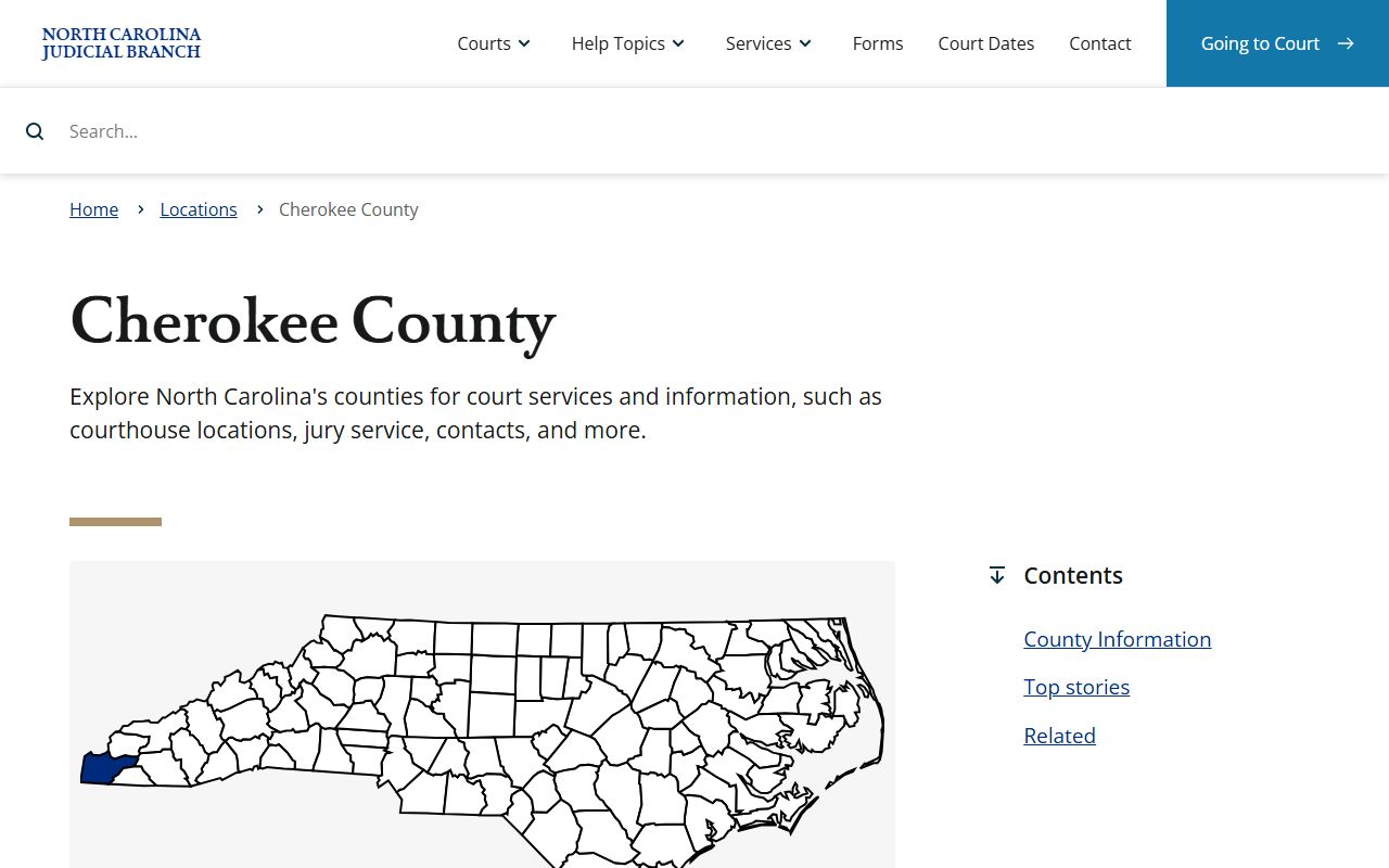 Cherokee County Sheriff's Office and Clerk of Court for arrest records in Murphy NC