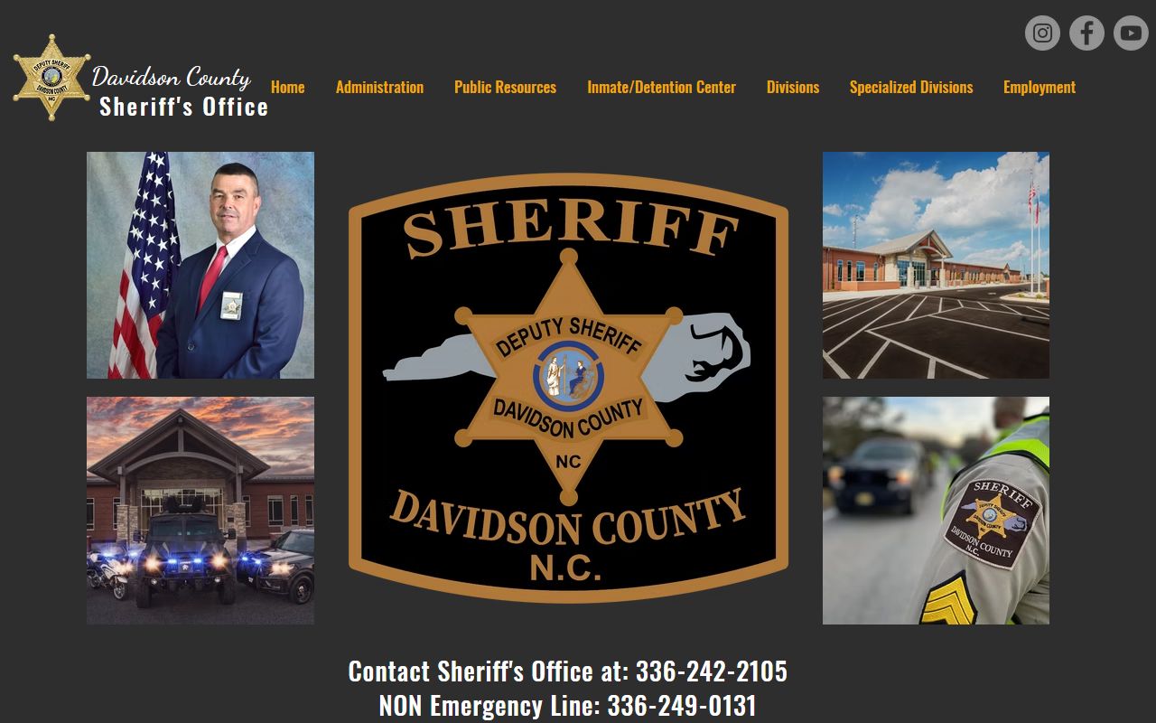 Davidson County Sheriff's Office arrest records page