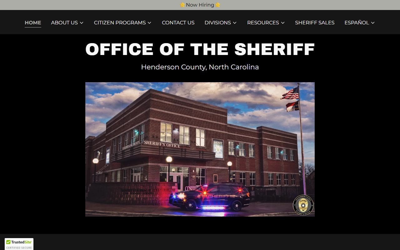 Henderson County Sheriff's Office building in Hendersonville for arrest records