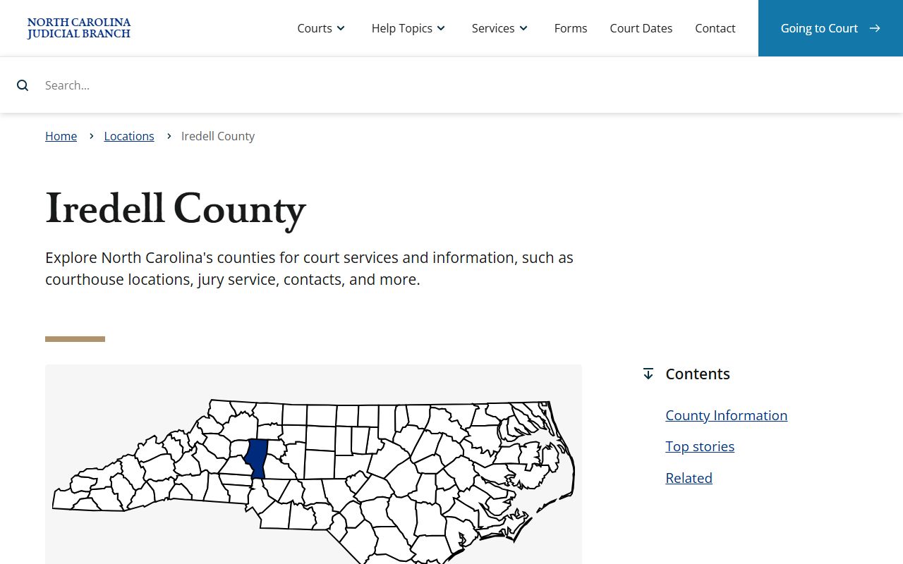 Iredell County Clerk of Superior Court for court and arrest records