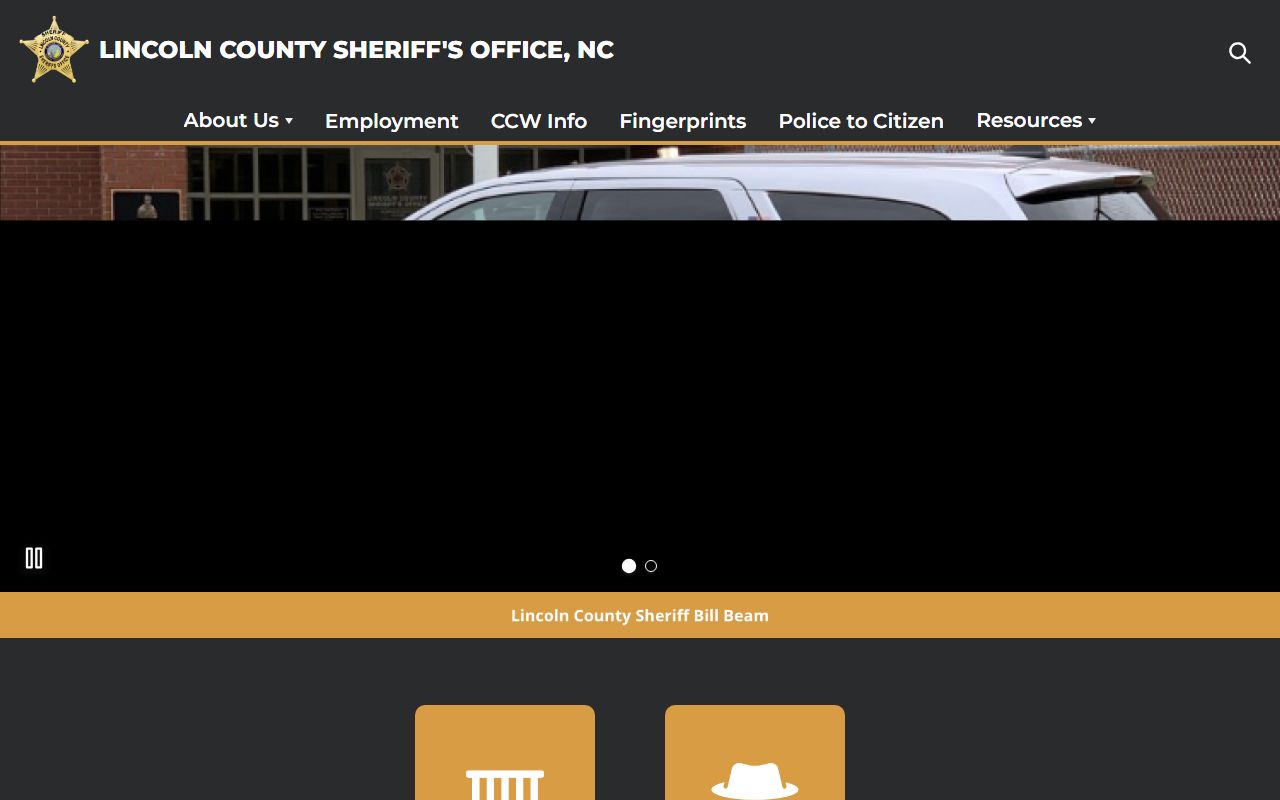 Lincoln County Sheriff Office website with services and contact information