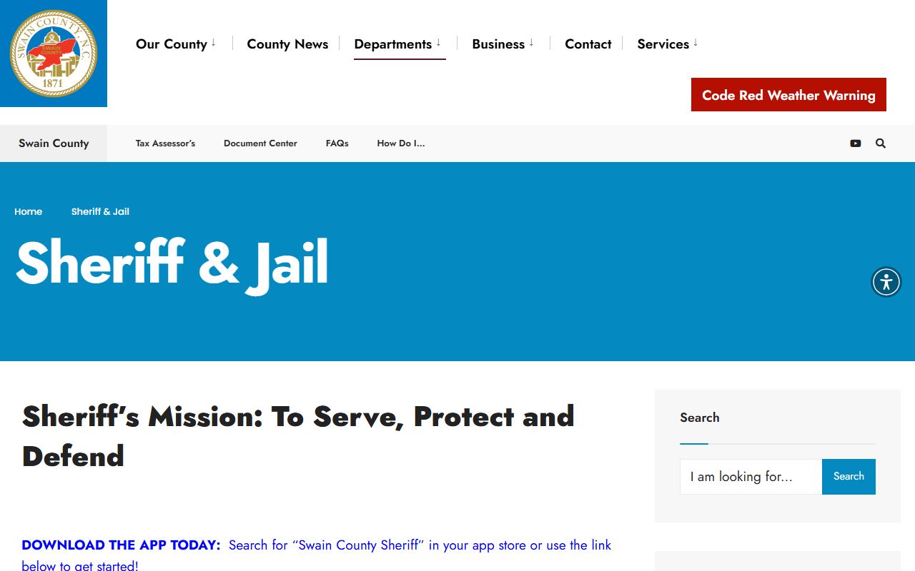 Swain County Sheriff's Office arrest records