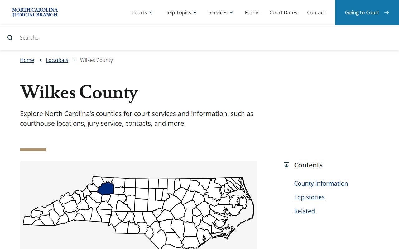 Wilkes County Clerk of Court for criminal records